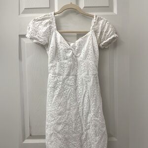 a white mini dress from hollister, very cute for  brunch dates.